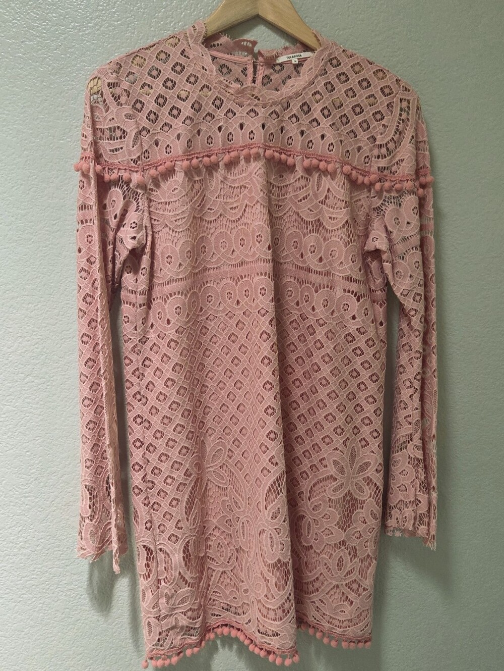 Tularosa Lace Tunic Dress M Pink Coquette Dainty Romantic